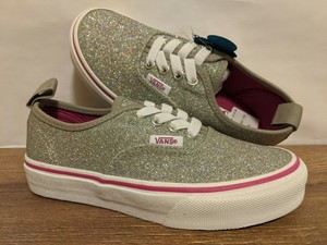 girls silver vans