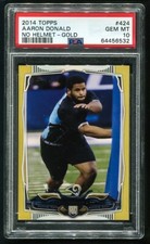 2014 Topps Chrome #175 Aaron Donald Rams RC Rookie Gold /2014 PSA 10 POP 9