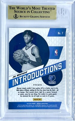 2019-20 Panini Mosaic Ja Morant Silver Prizm Rookie Card RC BGS