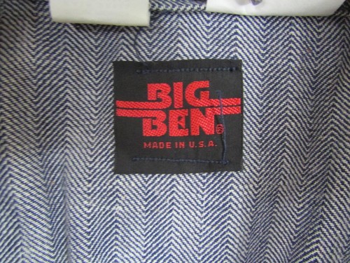 Vintage 1960s Big Ben HBT Sanforized Coveralls Blue Bell Workwear NOS Denim 40 - Picture 5 of 11
