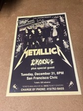 Metallica Exodus 1985 New Year's Eve San Fransisco Concert Tour Poster 12x18