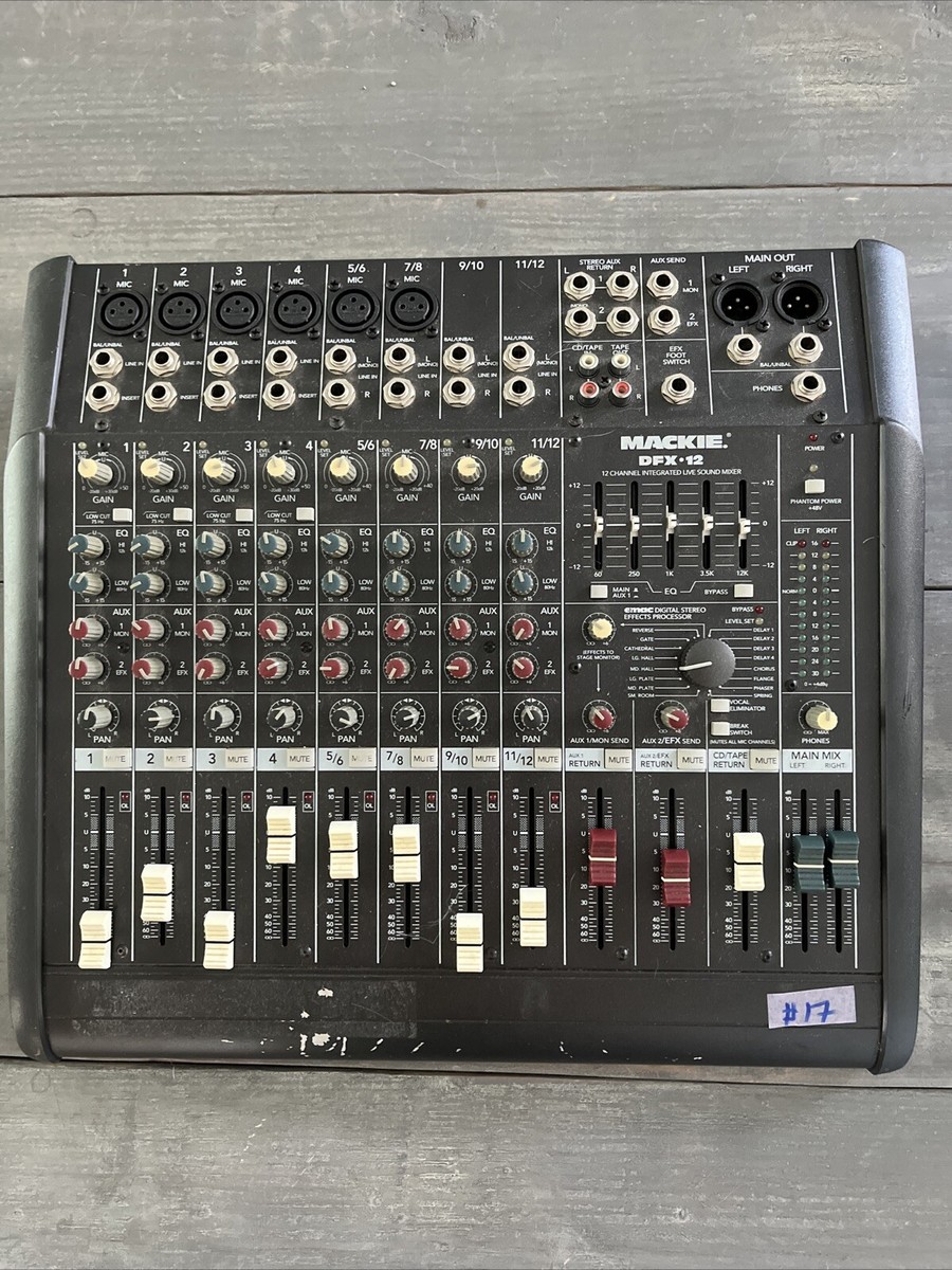 【美品】MACKIE DFX-12 アナログミキサー 12チャンネル Mackie DFX-12 12-Channel Compact Live Sound Mixer Missing