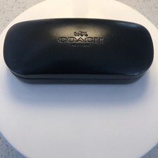Coach New York Black Hard Clamshell Eyeglasses Case Genuine leather