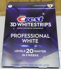 Crest 3D Whitestrips 20 Levels Whiter In 3 Weeks Professional White
