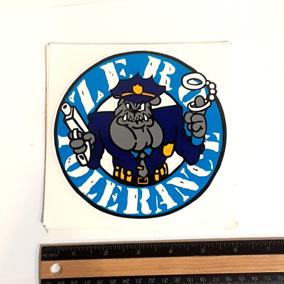 LOT OF 10 VINTAGE DECAL CAR STICKER ZERO TOLERANCE BULLDOG MACHINE GUN
