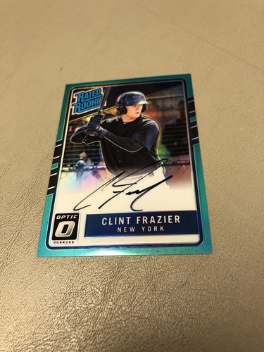 2017 Donruss Optic Clint Frazier Rated Rookie Auto Aqua Parallel  /99  RRS-CL - Picture 2 of 4