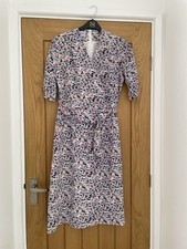 James Meade 70/80's Inspired Tea Dress UK 12 Cottagecore Dense Floral Faux Wrap