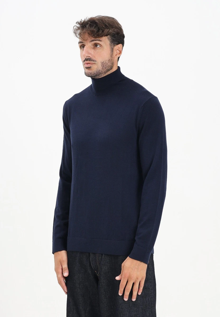 Maglione Uomo A V-Collo In Maglia Sottile – Pullover Maniche Lunghe, Morbido E Traspirante, Per Autunno E Inverno, Colore Blu - 2