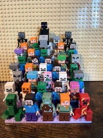 LEGO Minifigures Minecraft lot (40 mini figures), Alex, Steve, Enderman, others
