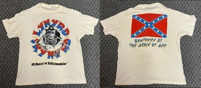 2 sides Lynyrd Skynyrd Tour Shirt Concert 1988 White T-Shirt
