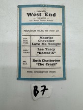Essaness West End Theatre Program Handbill Chicago Love Me Tonight Doctor X
