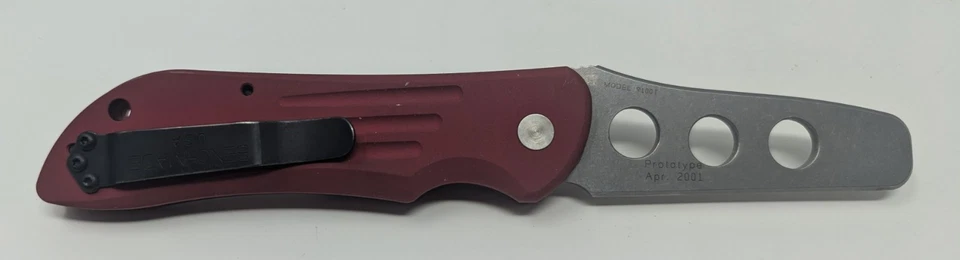 Benchmade 9100T LE Stryker  PROTOTYPE Apr. 2001 Trainer Knife Red Button Lock - Image 3 of 4