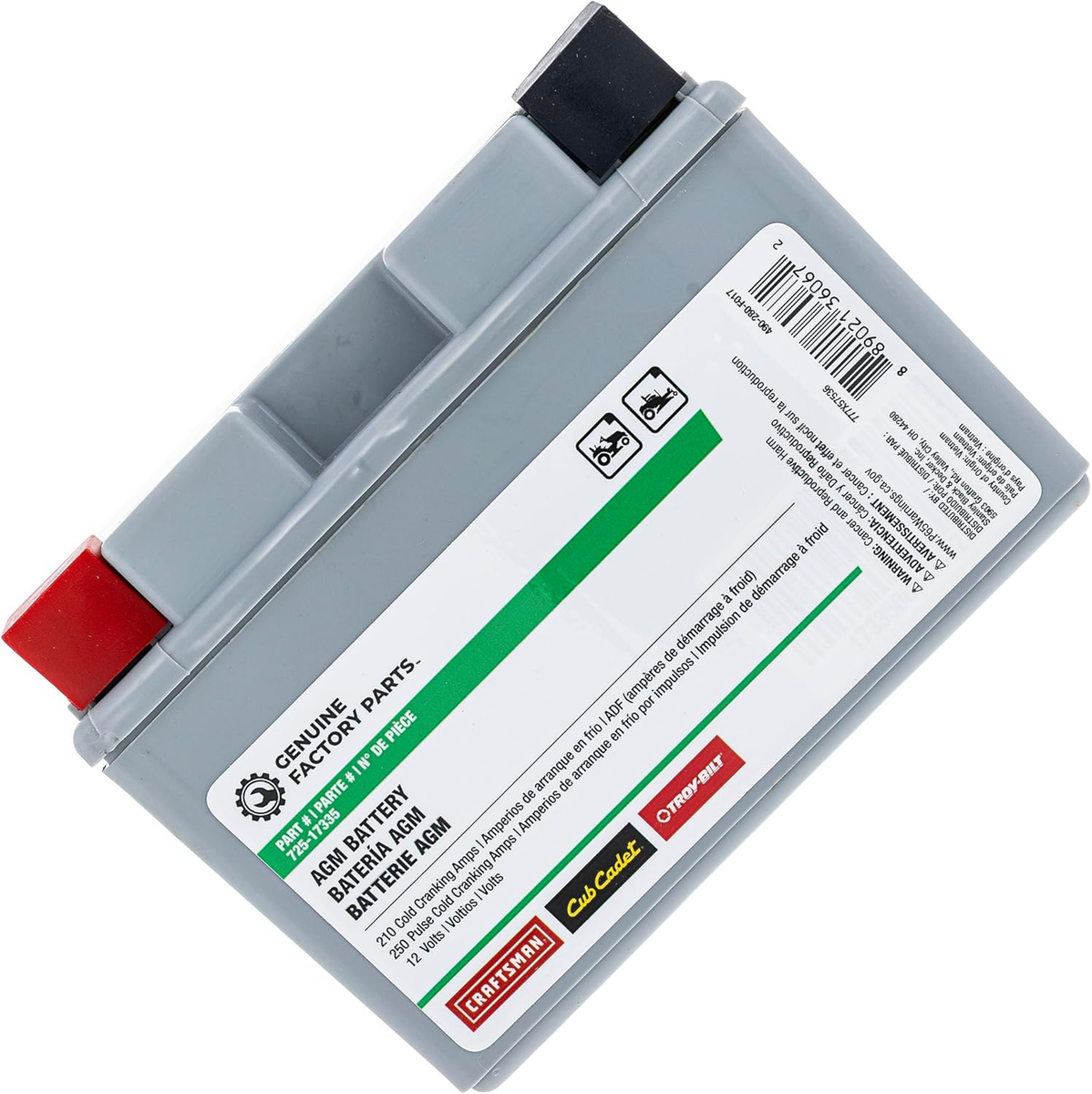CUB CADET 490-280-F017 Battery 210Cca 11AHR Ultima ZT1 ZT2 ZTS1