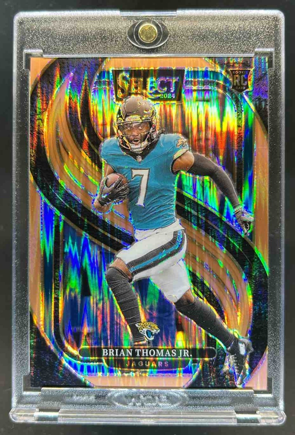 2024 Select Brian Thomas Jr. Premier RC Copper Prizm Shock #/299 Jaguars