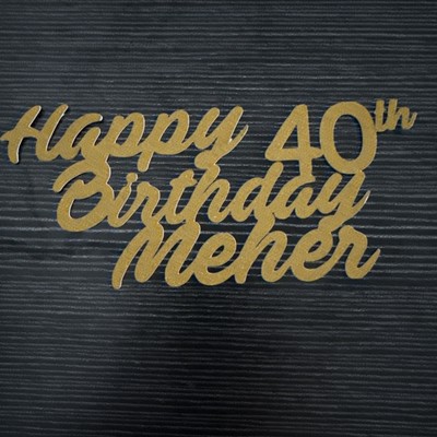 Personalisierte Happy Birthday, Alter, Name Glitzer Tortenaufleger, schnelle Lieferung! 