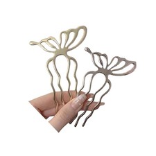 Evening Hair Comb Set of 2 Butterfly Style Hairpin Simple