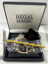 Rare Regal Magic Linking Finger Ring Project Trick Rings Illusionist Magician