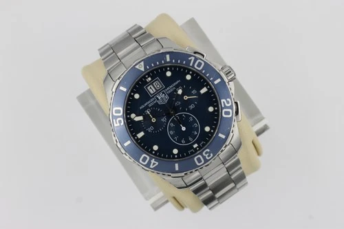 Tag Heuer CAN1011.BA0821 Mens Aquaracer Series Chronograph Watch Blue Silver