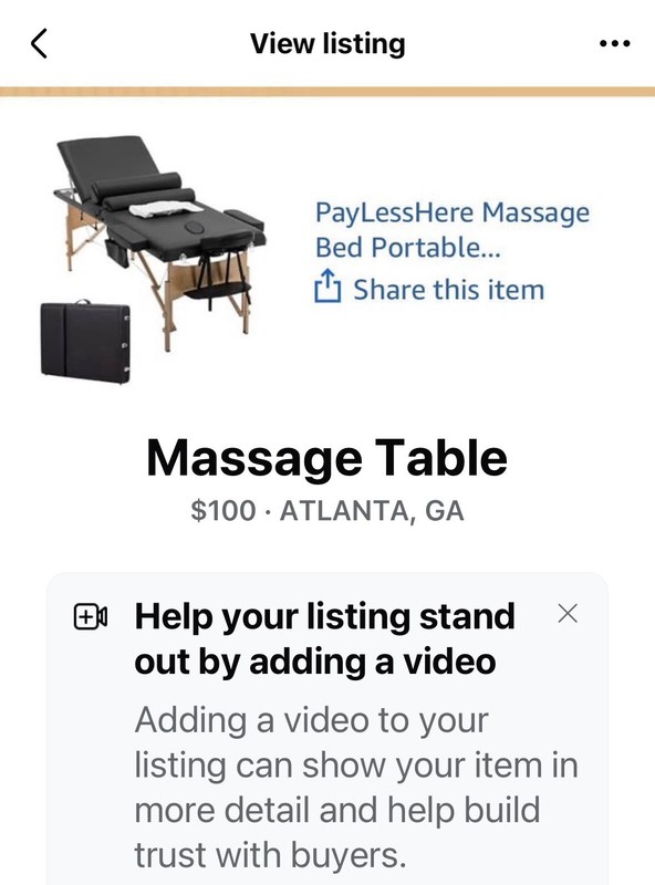 PayLessHere Portable Foldable Massage Table/Bed, Black Folding Massage Table