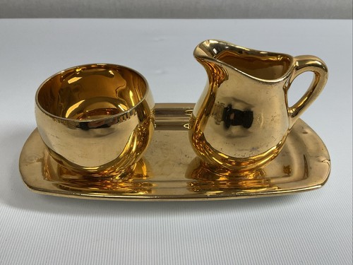RGK / TK Thun Czech Gold 25-teiliges Teeservice - Tassen, Untertassen, Milchkännchen, Zucker, Tablett - Bild 8 von 14