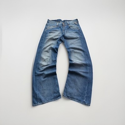 Japanede Replay Distressed Relaxed Blue Punk Opium Jeans Mens