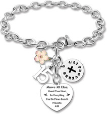Dlaekua Birthday Gifts for Girls Bracelet Birthday Charm Bracelets Stainless Ste