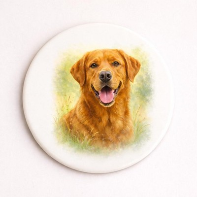 Golden Labrador Untersetzer Brew Crew Geschenke Keramik glänzend Kork Rückseite Geschenk
