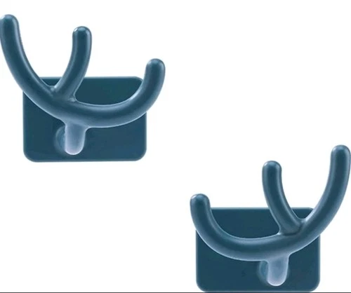 2 Pcs Hooks No Punching Pot Lid Organisers Multipurpose Wall Hooks