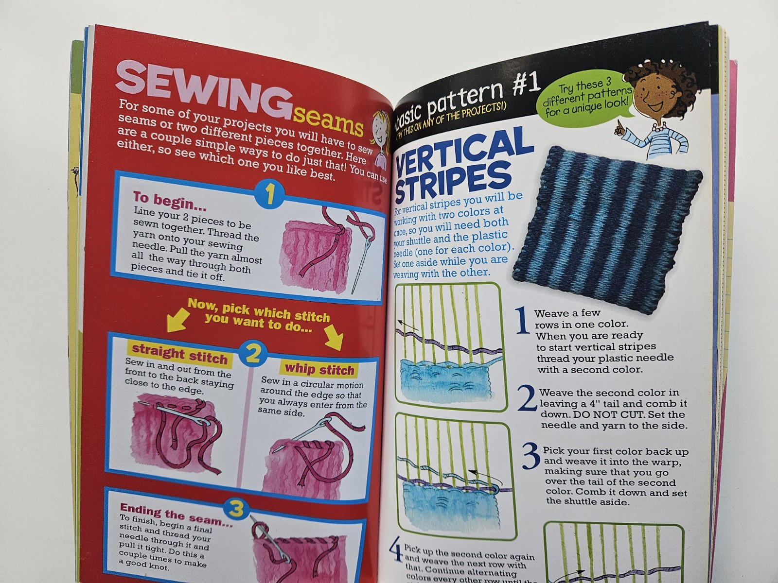 Shure Learn to Weave Book for Kids Craft (2005 Paperback) *book only*