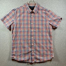 Banana Republic Soft Wash Standard Fit Men's L Short Sleeve Buttons 100 Cotton