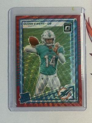2025 Panini Donruss - Rated RC Quinn Ewers #342 Optic Preview Red Wave Prizm RC