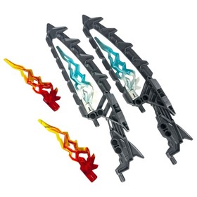 LEGO BIONICLE Toa Master Fire Ice Blades Weapon Lot Tahu Kopaka Inserts Parts