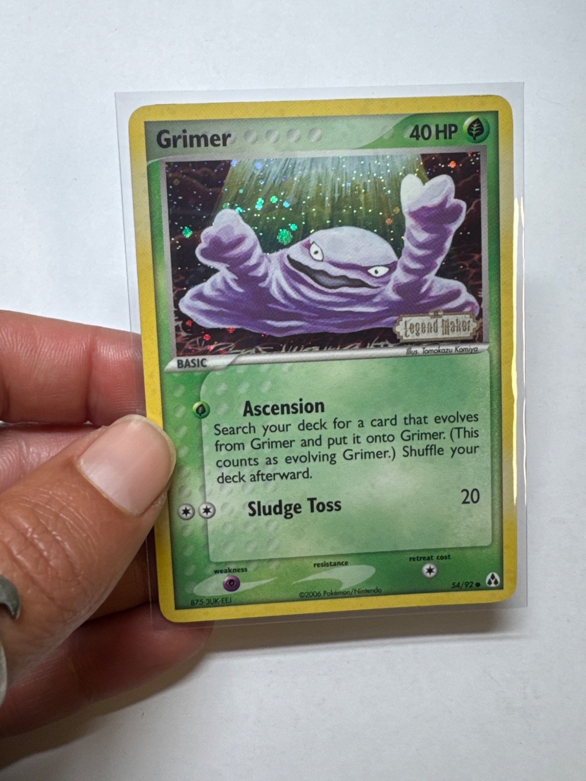 Grimer 54/92 EX Legend Maker Reverse Holo Excellent Condition TCG Pokémon