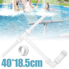 Wasserspiel Poolbrunnen Pool Wasserfall Brunnen 360° Einstellbarer Doppeldüsen