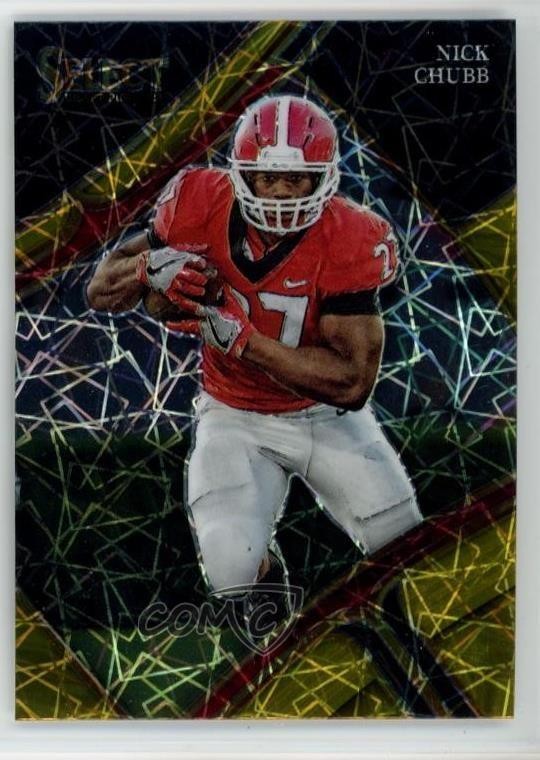 2023 Panini Select Draft Picks Field Level Gold Lazer Prizm Nick Chubb #145 10j2