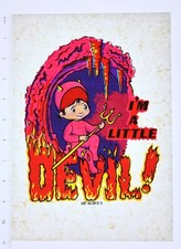 Original VINTAGE 1970s Heat Transfer | I'm A Little Devil Cartoon
