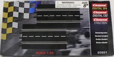 Carrera 20601 2 Pieces of Standard Straight Track for 1/24  1/32 Slot Car Track