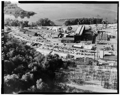 23. Aerial view of power station from southeast - Shippingport Atomic Power