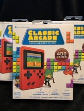 Classic Arcade Handheld Red Game System 400 Games 3" Screen Tech Solutions