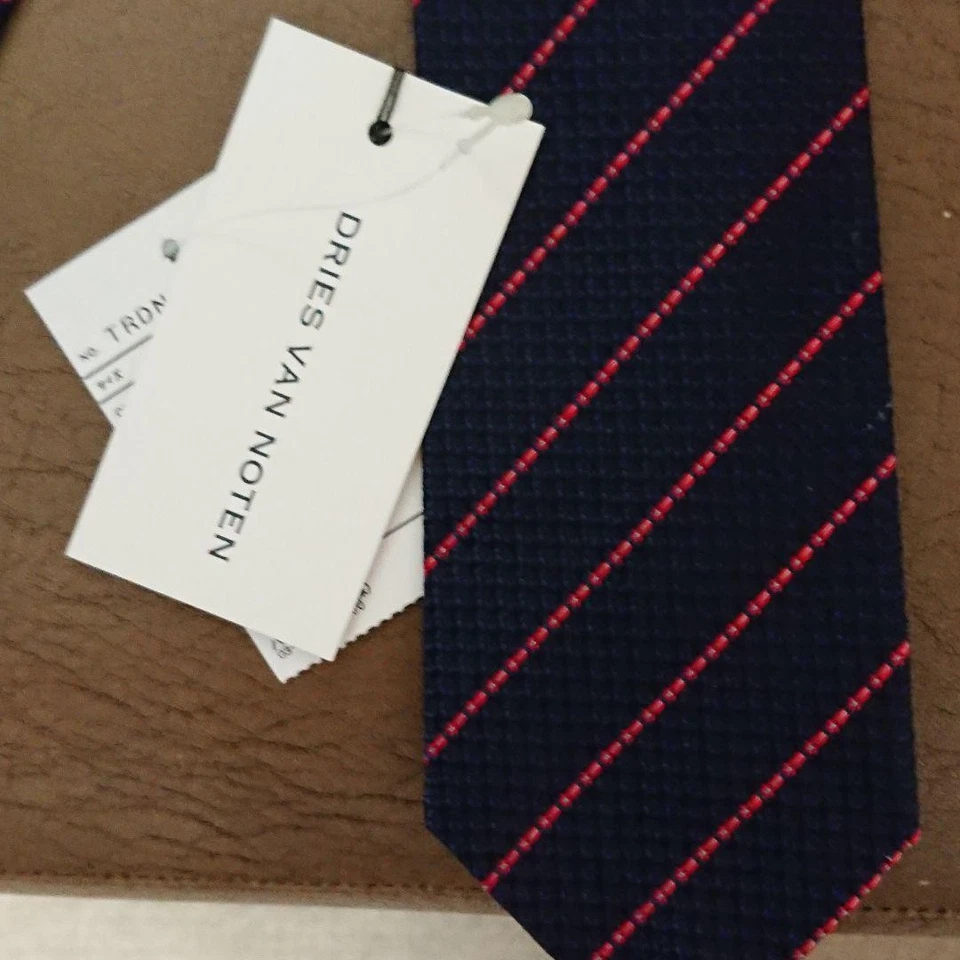 Corbata de lujo DRIES VAN NOTEN para hombre unisex TODA SEDA MULTICOLOR PRECIOSA #9 Foto 2 de 4