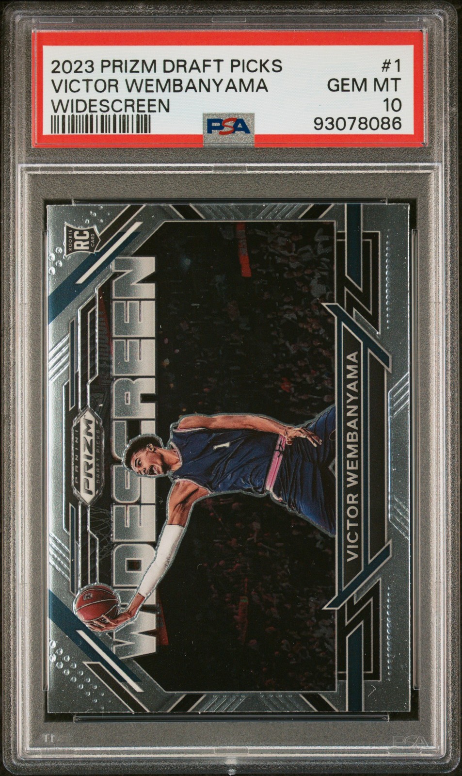 2023 PANINI PRIZM DRAFT PICKS WIDESCREEN #1 VICTOR WEMBANYAMA PSA 10