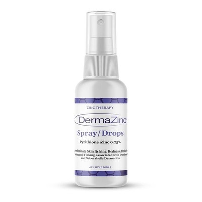 DERMAZINC Spray for Skin Relief & Psoriasis, Dermatitis, Eczema & Symptoms 4 Oz