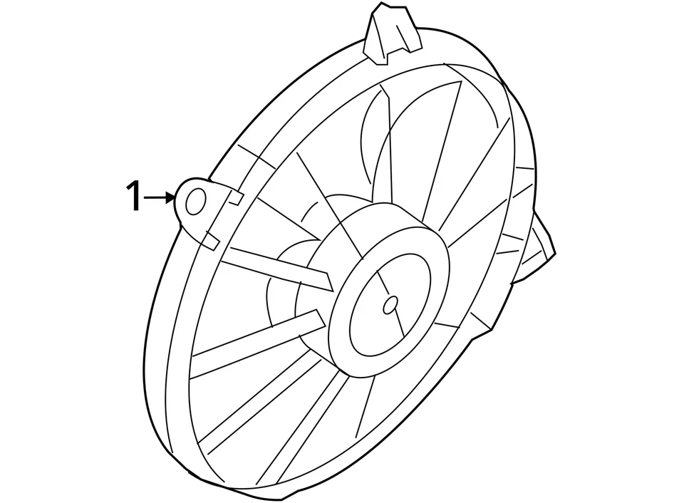 Conjunto de motor ventilador de refrigeración radiador eléctrico Dodge Journey 2009-2020 FJ2ZM Foto 3 de 3
