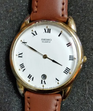 Orologio Seiko Uomo 33mm 5Y39-7010 Nuovo Cinturino e Batteria Giugno 1990 Modello Raro Funzionante