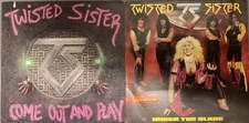 Lot Of 2 Twisted Sister Vinyl LP Record Albums COME OUT AND PLAY UNDER THE BLADE