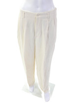 Polo Ralph Lauren Womens Pleated Detail Pocketed Wide Leg Pants White Size 30