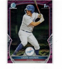 2023 Bowman Chrome Prospects Refractor Fushia Lunar Crater #BCP-36 Loga ID:47798