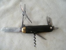 Old RARE Vintage Multitool Army Knife Swiss style folding pocket parts or repair