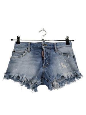 DSQUARED2 Jeansshorts Damen Kurze Hose Gr. DE 34 blau Street-Fashion-Look