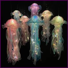 Jellyfish Lantern Under The Sea Colorful Jellyfish Lamp Girl Bedroom